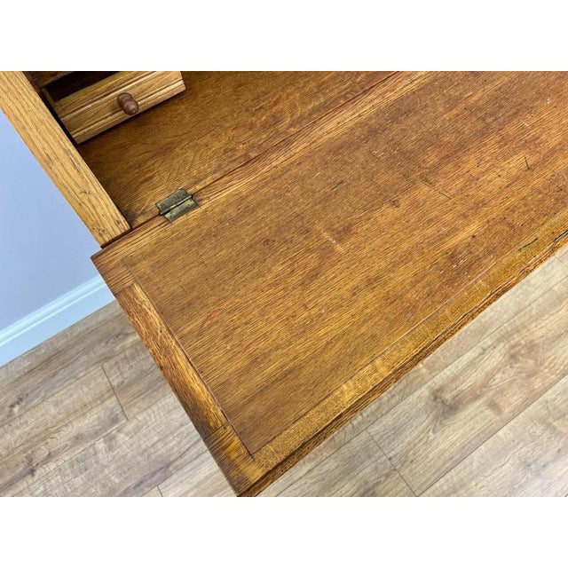 Vintage French Louis Oak Secretaire For Sale - Image 15 of 16