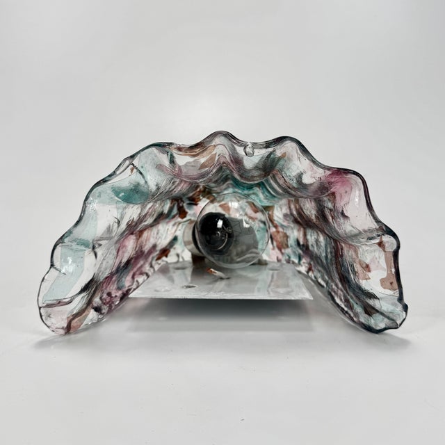 Vintage Murano Art Glass Wall Lamp, Italy, 1980s For Sale - Image 3 of 8