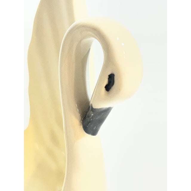 Vintage Coastal Ceramic Swan Petite Vase or Catchall For Sale - Image 9 of 12