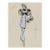 Vintage French Fashion Art Print – Art Deco Woman in Pale Blue, 36" X 48" For Sale