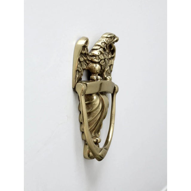 Metal Vintage Brass Eagle Door Knocker For Sale - Image 7 of 9