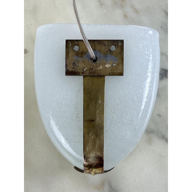 Mid-Century Wall Lamp in Murano Glass and Brass in the style of Hercules Barovier, 1950s For Sale - Image 11 of 14