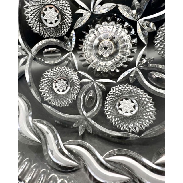 Vintage Crystal Centrepiece Pedestal Bowl on Baluster Stem, 1960s For Sale - Image 15 of 18