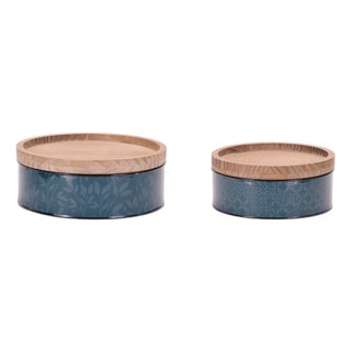 Blue Canisters (Set of 2) For Sale