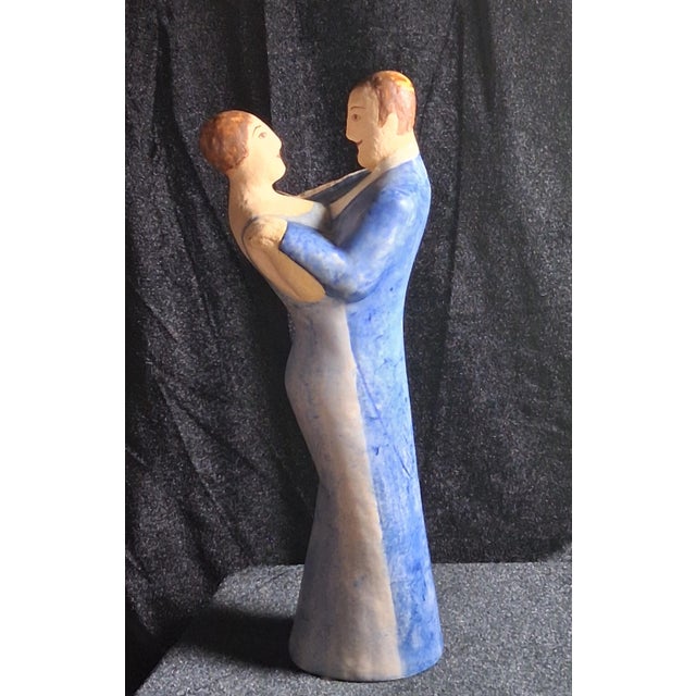 ​Rare Lisa Larson "Dansande Par" (Dancing Couple / "Last Dance") Stoneware Figurine – Hand-Signed & Numbered Limited...