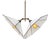 Art Deco Brass and White Stained Opaline Glass Pendant Lamp For Sale