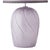 Large sinuous-ribbed ceramic table lamp made of ceramic is decorated with a pastel cyclamen glaze in crackled effect. The...