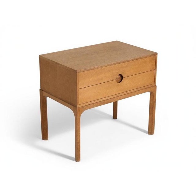 Mirror and Drawer Cabinet in Oak by Kai Kristiansen, 1960s, Set of 2 For Sale - Image 3 of 12