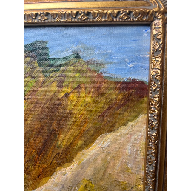 Impressionist Aspen Wine, Late 20th Century Expressionist Style Fall Mountain Landscape For Sale - Image 3 of 8