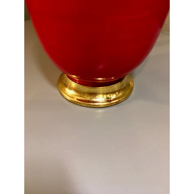 Contemporary Christopher Spitzmiller Ming Red Lamp For Sale - Image 3 of 5