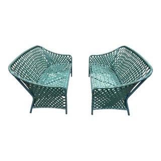 Mid 20th Century Green Tamiami Brown Jordan Loveseats - A Pair For Sale