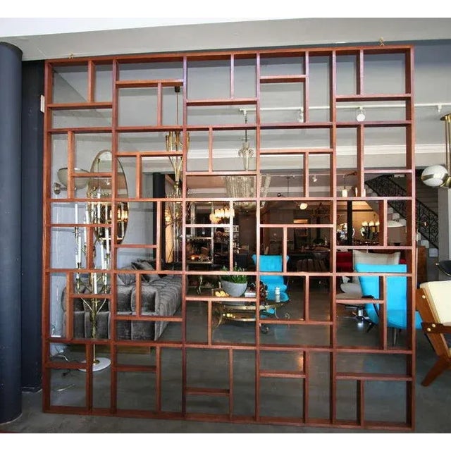 Mid-Century Modern Adesso Imports Mid-Century Modern Geometric Room Divider For Sale - Image 3 of 8