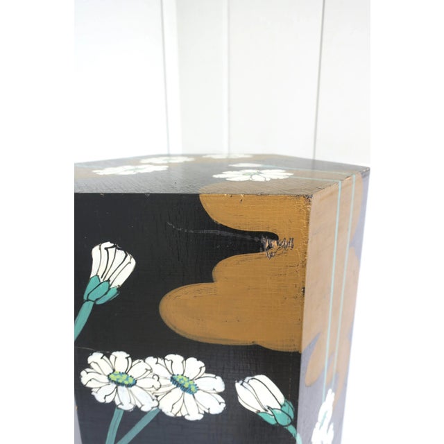 Art Nouveau Pedestal Column Stand, Black and Gold, Circa 20th Century For Sale - Image 9 of 12