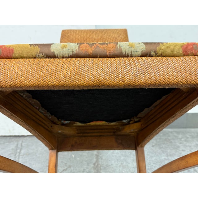 Mehitabel Woven Side Chair With Ikat Cushion For Sale - Image 11 of 12