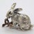 1980s Vintage Italian Handmade Genuine Silver & Brass Rabbit Bunny Figurine Miniature For Sale - Image 5 of 10