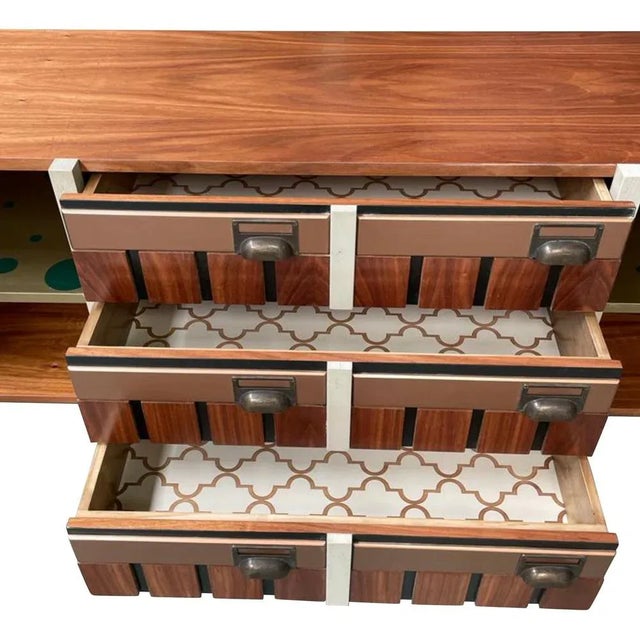 Gold Industrial Style Sideboard by Lola Glamour For Sale - Image 8 of 15