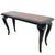 Wood Vintage Postmodern Black Lacquer Console Table | Sculptural Leg Sofa Table For Sale - Image 7 of 18