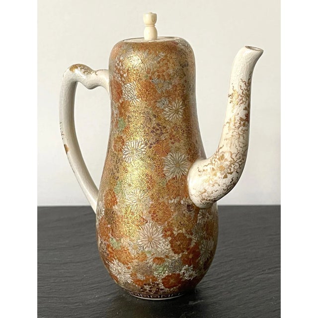 Japanese Satsuma Ceramic Ewer Yabu Meizan For Sale - Image 12 of 13