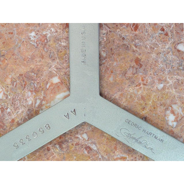 Orange Side Table by Cedric Hartman, USA, 1970s For Sale - Image 8 of 9