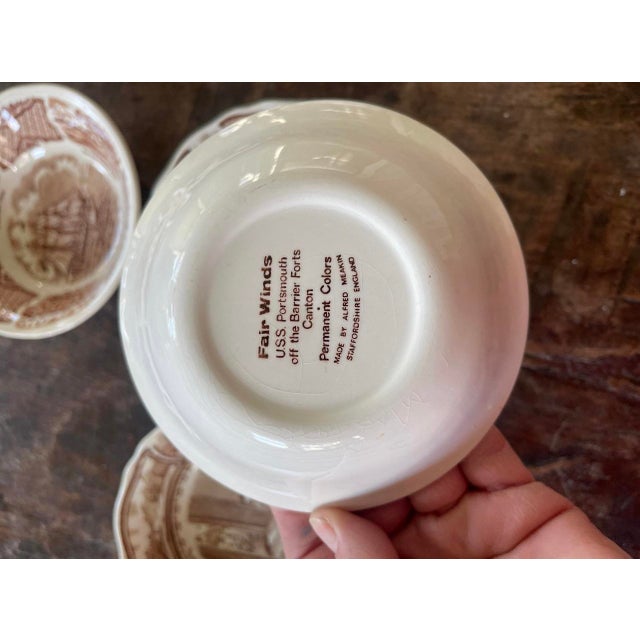 Fantastic set of English iron stone small bowls,by Meakin of Staffordshire England. Presented in a soft white with a...