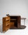 1940-1949 France Deep Walnut Brown Art Deco Bar Cart For Sale - Image 4 of 10
