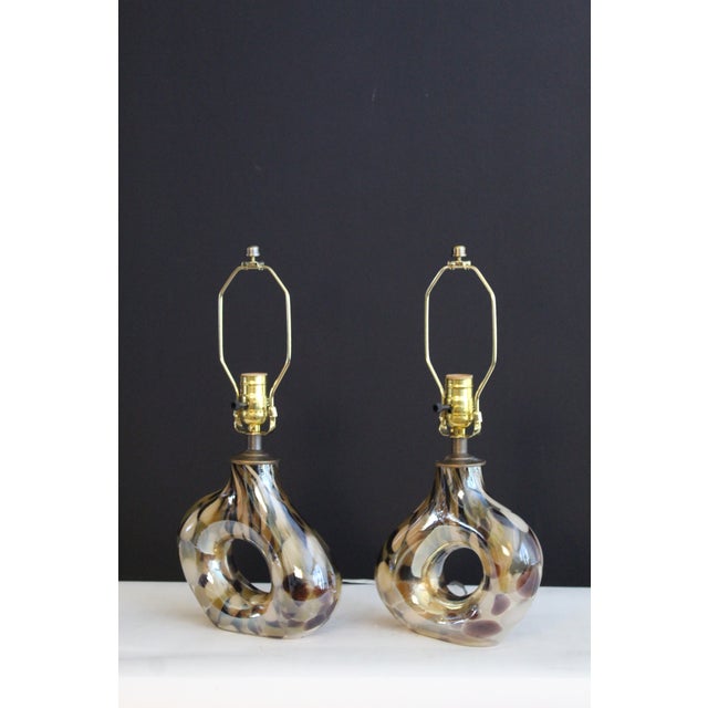 Mid 20th Century Petite Seguso Style Lamps - a Pair For Sale - Image 15 of 16