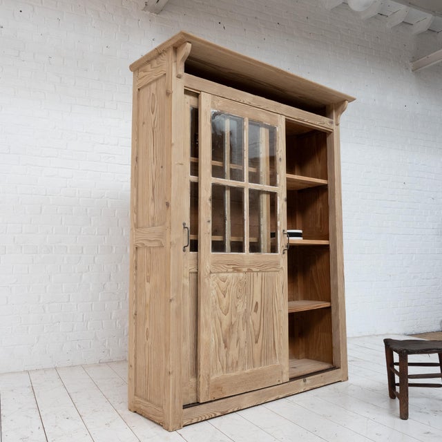 Wooden Dresser with Sliding Doors, 1930s For Sale - Image 6 of 11