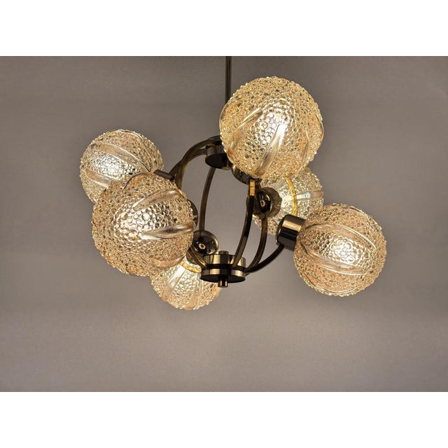 Metal Space Age Brass Ceiling Lamp by Richard Essig, 1970s For Sale - Image 7 of 18