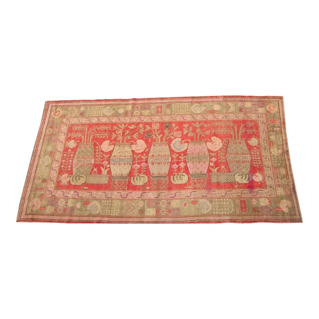 19th Century Vintage Khotan Samarkand Rug For Sale