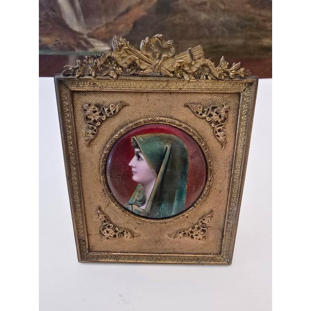 Traditional Antique French Empire Enamel Miniature Painting For Sale - Image 3 of 9