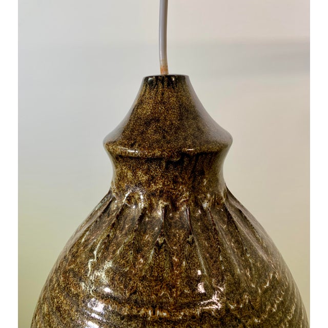 1970s Classic Danish Ceramic Pendant Lamp For Sale - Image 4 of 13