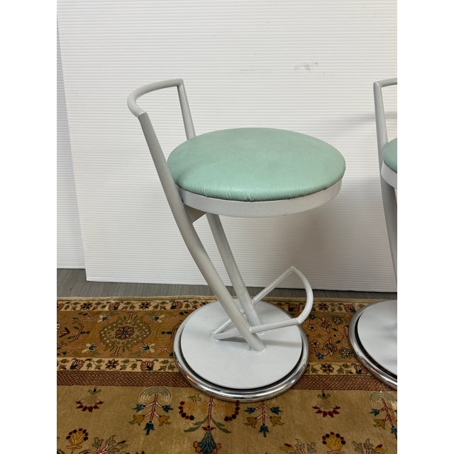 Late 20th Century Postmodern Jetson Counter Stools, Set of Three For Sale - Image 5 of 12