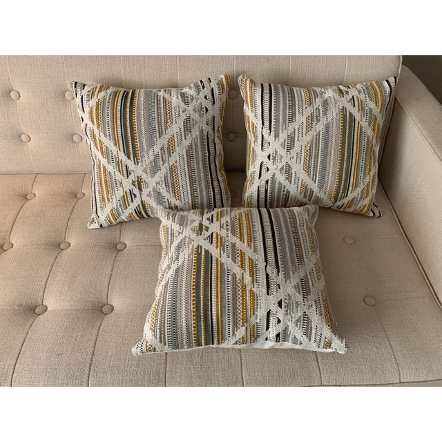 Textile Contemporary Multi Colored Throw Pillow For Sale - Image 7 of 8