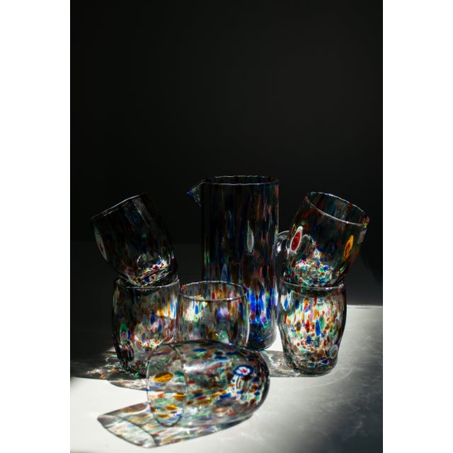 Blue Klimt Glasses by Mariana Iskra for Ribes Studio , 2004, Set of 6 For Sale - Image 8 of 15