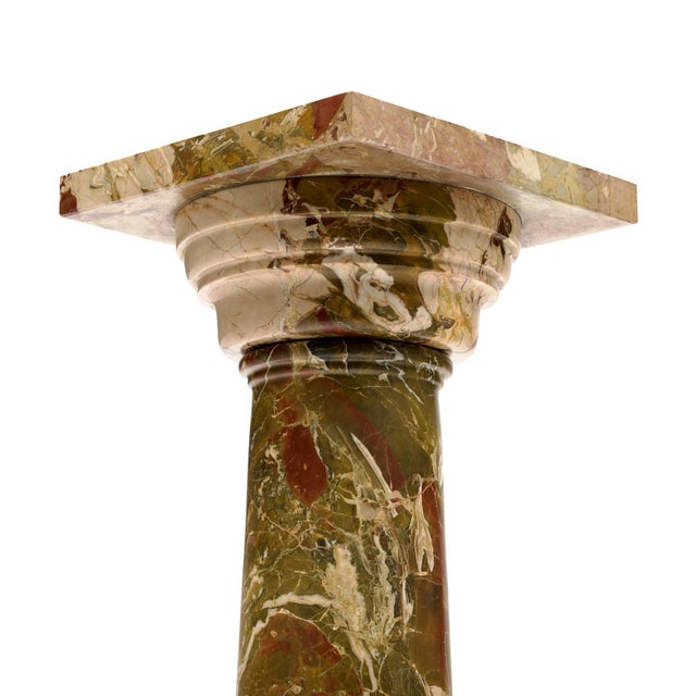 Stone Antique Breccia Pontifica Marble Columns, Italian, Circa 1910 For Sale - Image 7 of 10