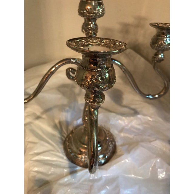 Vintage Godinger Gsa Silver Plated Five Light Candelabara Candle Holder