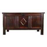 French 19th Century Solid Oak Coffer For Sale