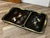 Set of 3 Mid 20th Century Japanese Maki Style Black Lacquer Effect Resin Two Trays Gold Painted Cranes For Sale - Image 12 of 13