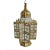 Late 20th Century Moroccan Vintage Brass & Etched Glass Pendant Light For Sale - Image 5 of 12