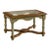 Mid 20th Century Spanish Revival Accent Table in Sagewood Green, Satin Walnut & Gilded Gold For Sale