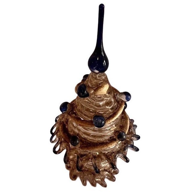 Art Deco Vintage 4" Handmade German Lampwork Glass Tree With Aventurine Accents For Sale - Image 3 of 7