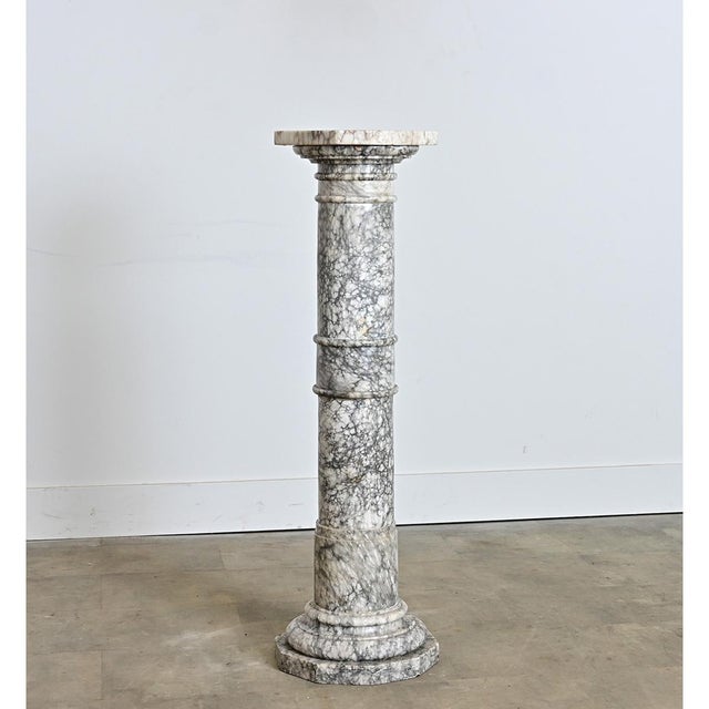 French 19th Century Marble Column Pedestal For Sale - Image 12 of 14
