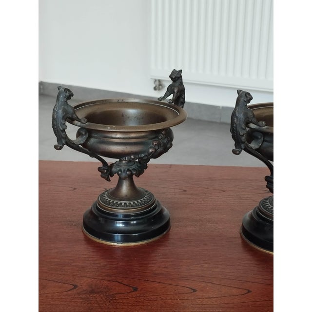 Napoleon III Bronze Cassolettes, 19th Century, Set of 2 For Sale - Image 13 of 16