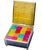 Mid 20th Century Mid 20th Century Handmade Colorful Glass Coasters With Footed Box Set- 7 Pieces For Sale - Image 5 of 8