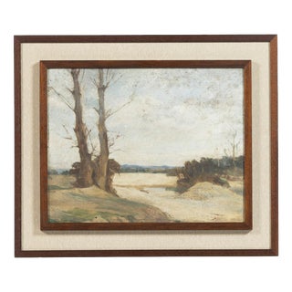 Portuguese School Artist, Landscape with River, Oil Painting For Sale