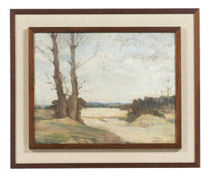 Portuguese School Artist, Landscape with River, Oil Painting