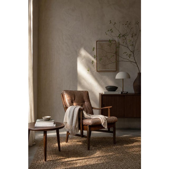 Mid-Century Danish Modern Beech and Brown Leather Armchair from Farstrup Møbler, 1970s For Sale - Image 11 of 18