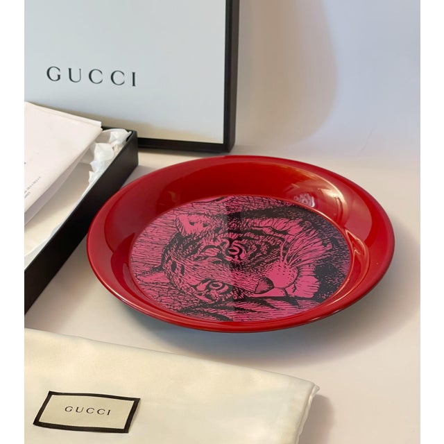 Early 21st Century Gucci Red Tiger Tray For Sale - Image 5 of 11