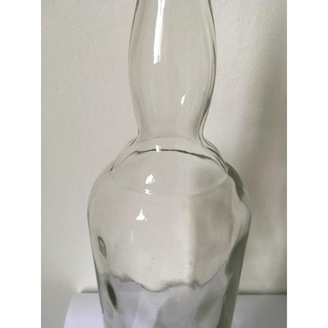 Clear Glass Bottle attributed to Siva Tuscany for Poggi, Italy, 1930s For Sale - Image 11 of 18