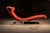 Mid-Century Modern 1960s Modernist "Bradfield" Upholstered Chaise Lounge in Red by Merrow For Sale - Image 3 of 7